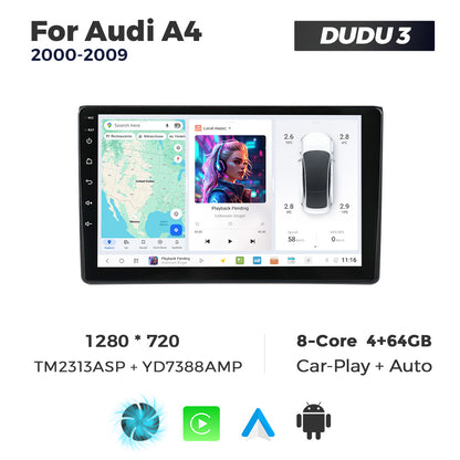 DUDU7 Audi A4 S4 RS4 2003-2008 Seat Exeo 2008-2013  Head Unit Car Stereo | Apple CarPlay & Android Auto