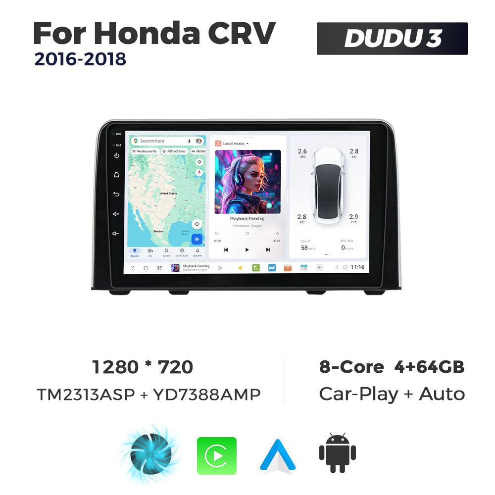 DUDU7 Honda CRV 2017-2022 Head Unit Car Stereo | Apple CarPlay & Android Auto