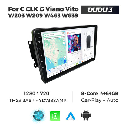 DUDU7 Mercedes C CLK G Vito 1996-2004 Head Unit Car Stereo | Apple CarPlay & Android Auto