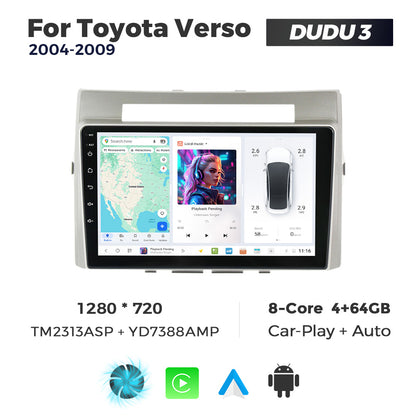 DUDU7 Toyota Verso 2004-2009 Head Unit Car Stereo | Apple CarPlay & Android Auto