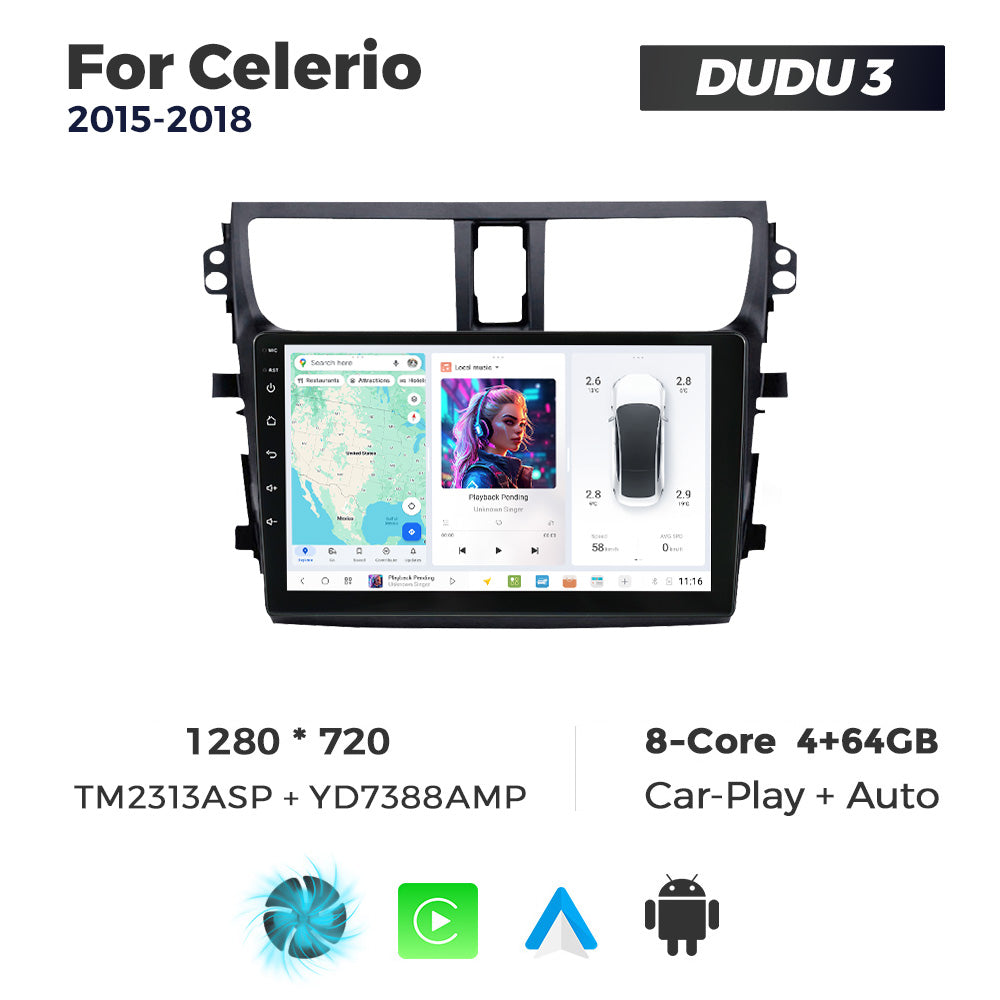 DUDU7 Suzuki Celerio 2015-2018 Head Unit Car Stereo | Apple CarPlay & Android Auto