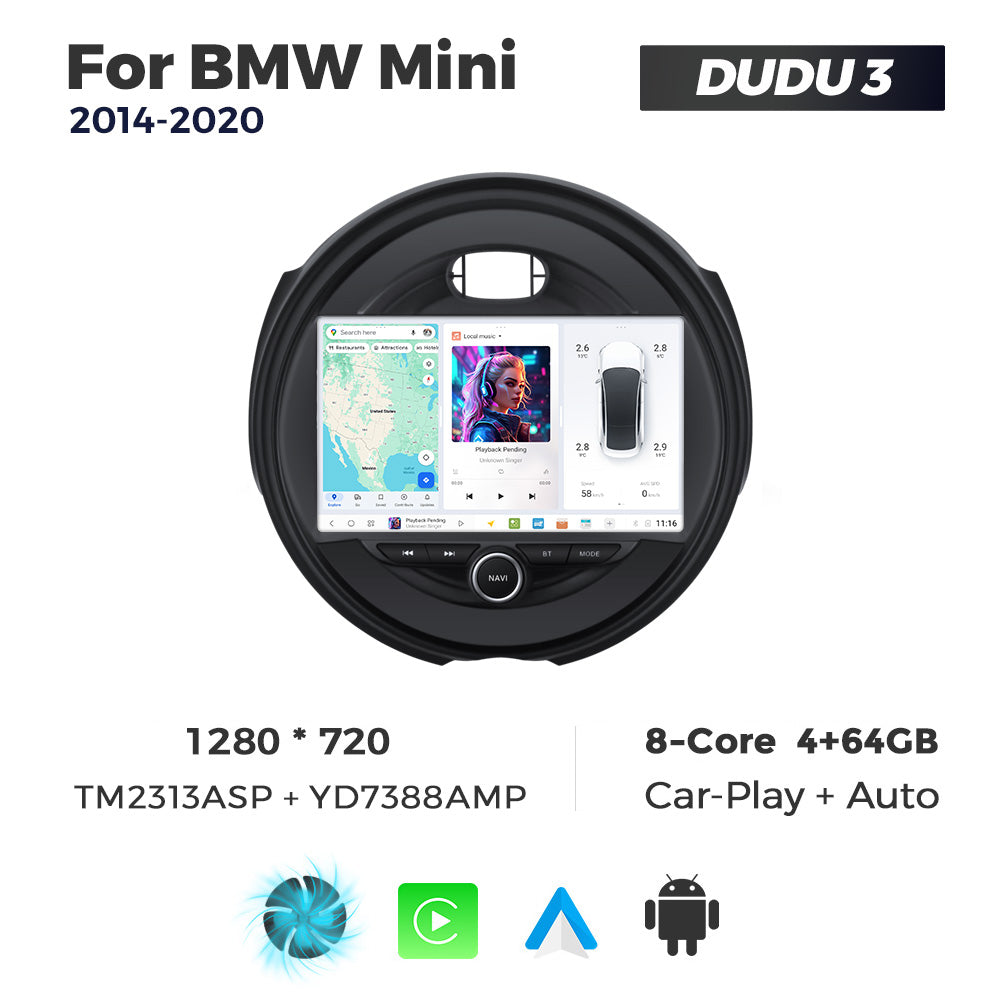 DUDU7 Mini 2014-2020 Head Unit Car Stereo | Apple CarPlay & Android Auto
