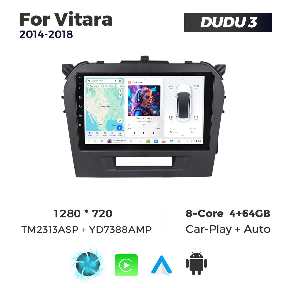 DUDU7 Suzuki Vitara 2014-2018 Head Unit Car Stereo | Apple CarPlay & Android Auto