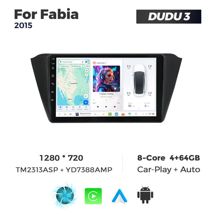 DUDU7 Skoda Fabia 2015-2020 Head Unit Car Stereo | Apple CarPlay & Android Auto