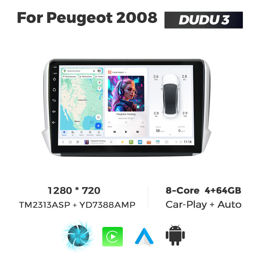 DUDU7 Peugeot 208 2008 2012-2019 Head Unit Car Stereo | Apple CarPlay & Android Auto