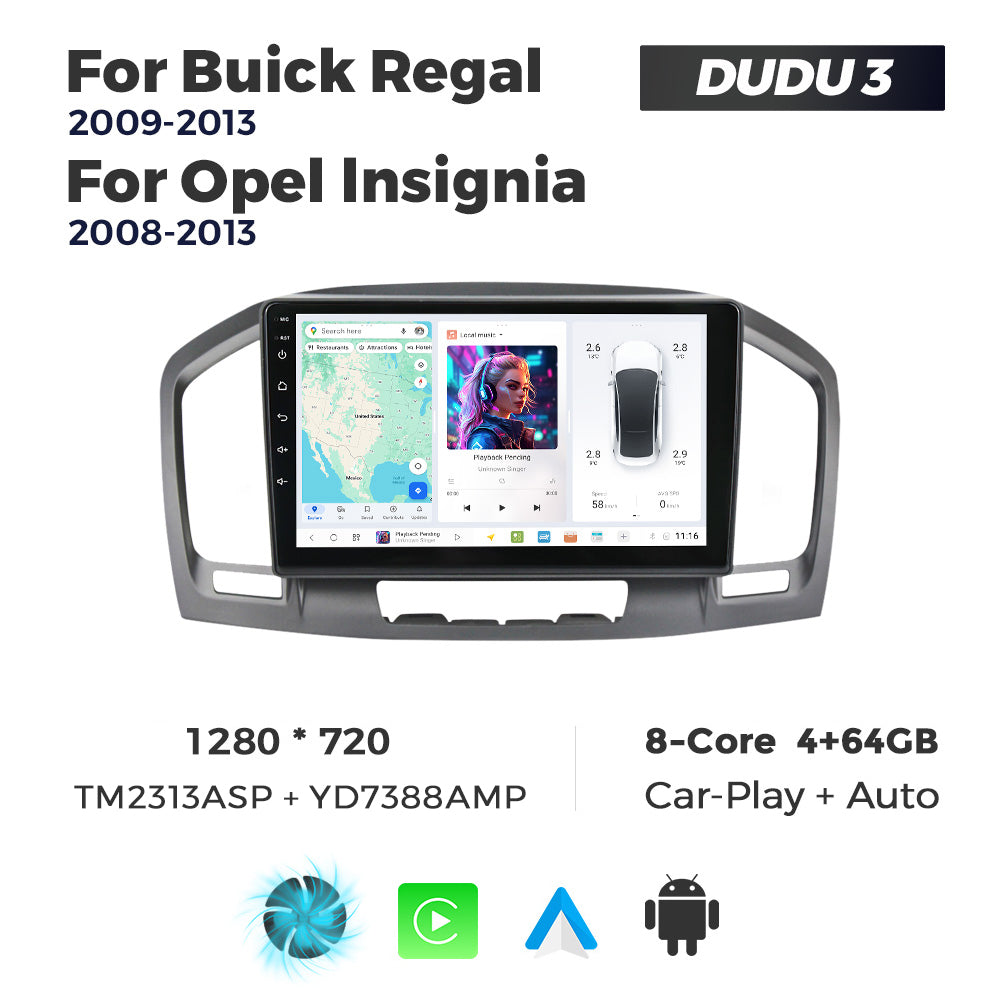 DUDU7 Vauxhall Insignia 2008-2013 Head Unit Car Stereo | Apple CarPlay & Android Auto