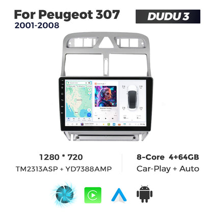 DUDU7 Peugeot 307 307CC 2007-2015 Head Unit Car Stereo | Apple CarPlay & Android Auto