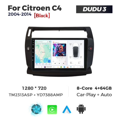 DUDU7 Citroen C4 2004-2014 Head Unit Car Stereo | Apple CarPlay & Android Auto