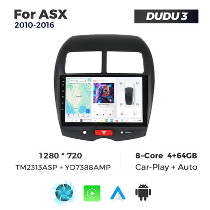 DUDU7 Citroen C4 Aircross Peugeot 4008 Mitsubishi Outlander Sport ASX 2010-2017 Head Unit Car Stereo | Apple CarPlay & Android Auto
