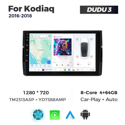 DUDU7 Skoda Kodiaq Karoq 2016-2021 Head Unit Car Stereo | Apple CarPlay & Android Auto