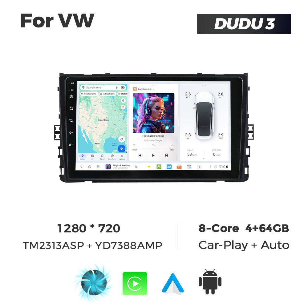 DUDU7 Volkswagen T6.1 Transporter Polo MK6 Arteon Golf MK7 Polo MK6/7 T-Cross T-Roc Taigo Head Unit Car Stereo | Apple CarPlay & Android Auto