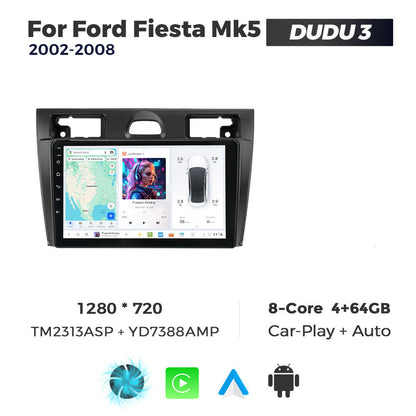 DUDU7 Ford Fiesta 2002-2008 Head Unit Car Stereo | Apple CarPlay & Android Auto