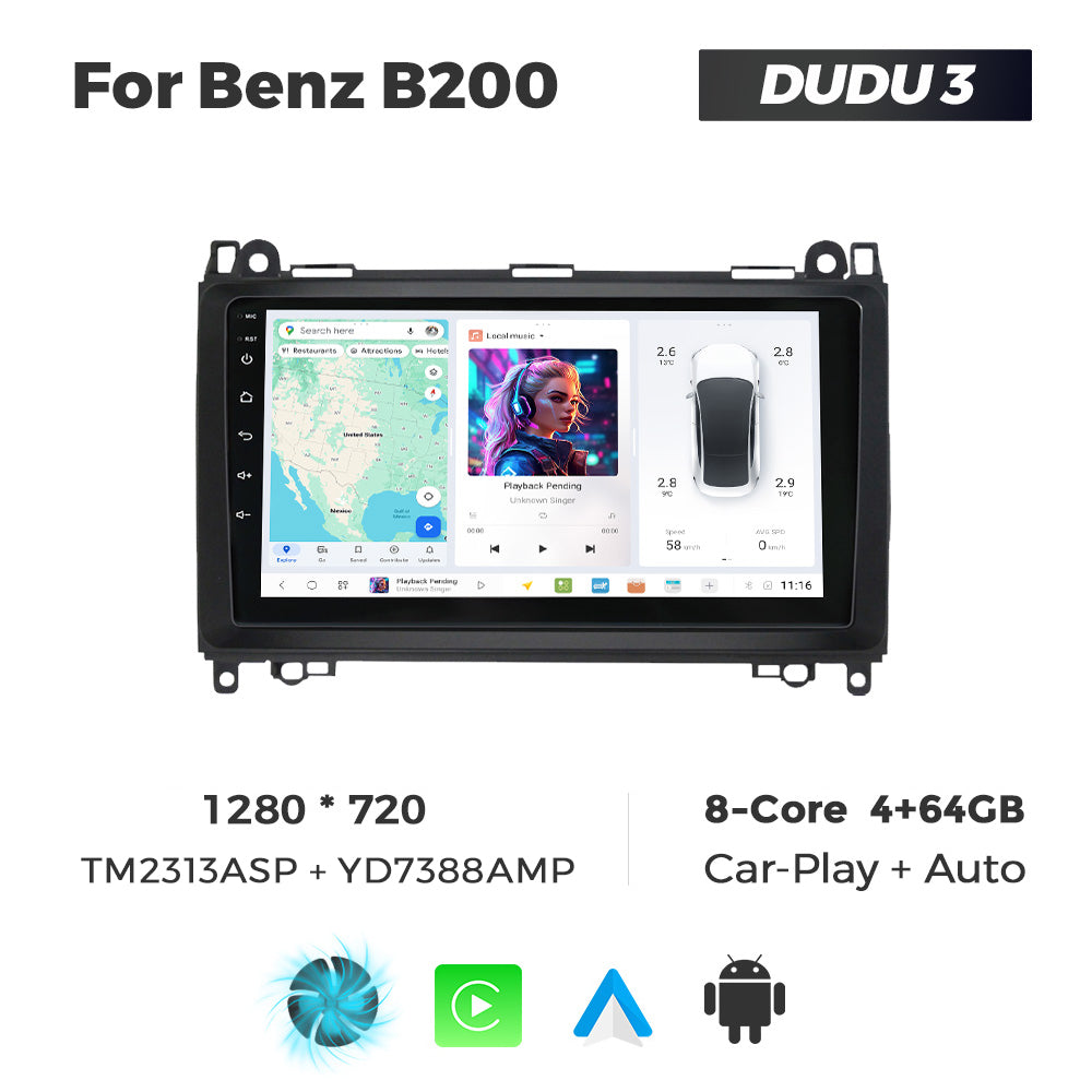 DUDU7 Mercedes Sprinter Vito VW Crafter Head Unit Car Stereo | Apple CarPlay & Android Auto