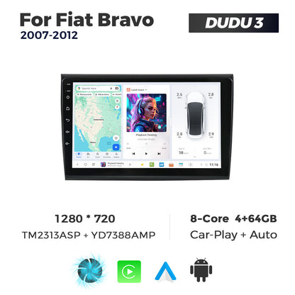 DUDU7 Fiat Bravo 2007-2012 Head Unit Car Stereo | Apple CarPlay & Android Auto