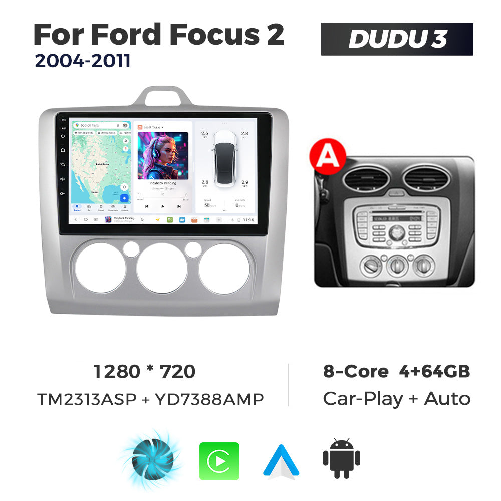 DUDU7 Ford Focus 2004-2011 Head Unit Car Stereo | Apple CarPlay & Android Auto