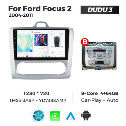 DUDU7 Ford Focus 2004-2011 Head Unit Car Stereo | Apple CarPlay & Android Auto