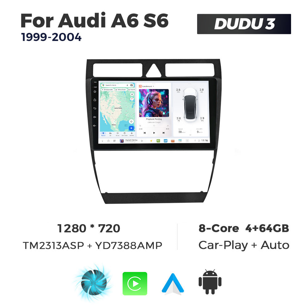DUDU7 Audi A6 1999-2004  Head Unit Car Stereo | Apple CarPlay & Android Auto