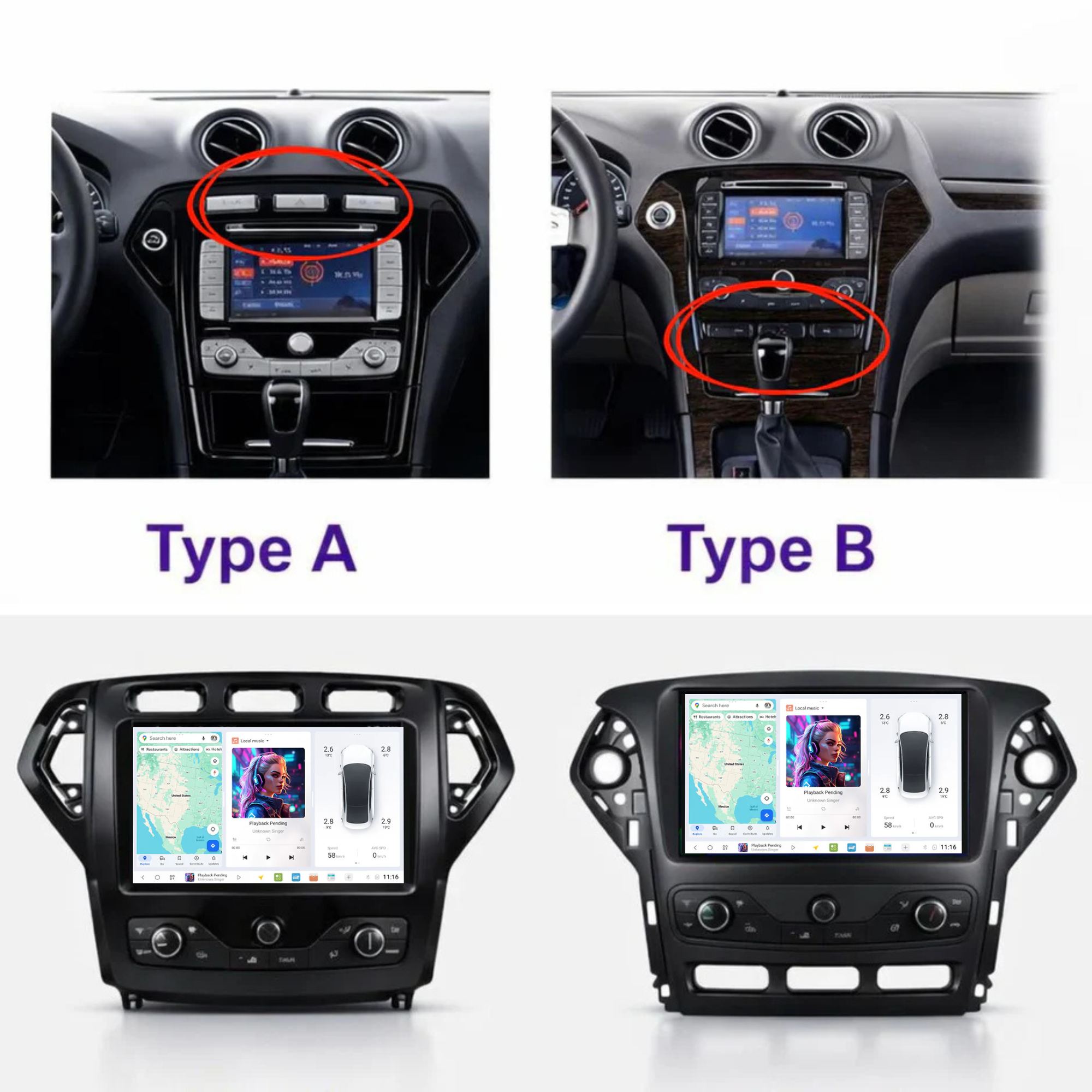 DUDU7 Ford Mondeo MK4 2007-2014 Head Unit Car Stereo | Apple CarPlay & Android Auto