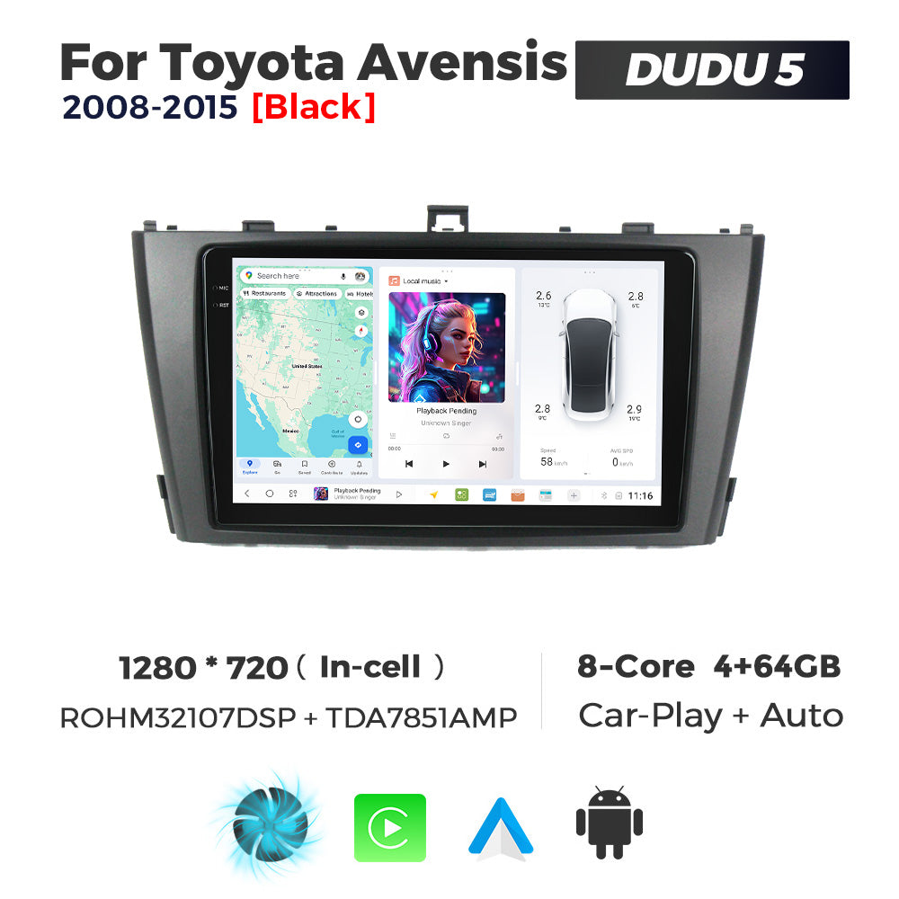 DUDU7 Toyota Auris 2008-2015 Head Unit Car Stereo | Apple CarPlay & Android Auto