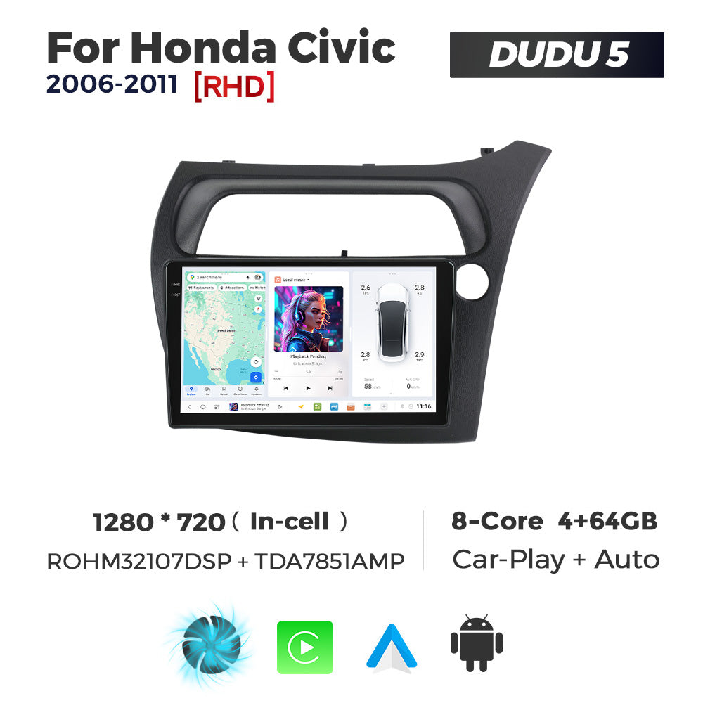 DUDU7 Honda Civic 2006-2011 Head Unit Car Stereo | Apple CarPlay & Android Auto