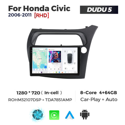 DUDU7 Honda Civic 2006-2011 Head Unit Car Stereo | Apple CarPlay & Android Auto