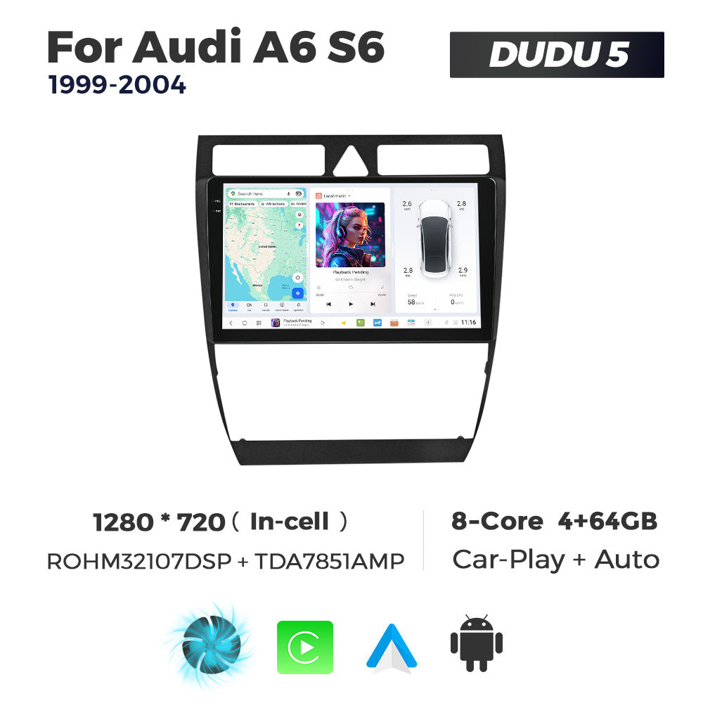 DUDU7 Audi A6 1999-2004  Head Unit Car Stereo | Apple CarPlay & Android Auto