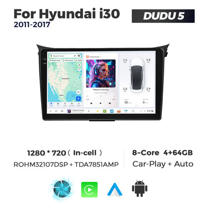 DUDU7 Hyundai i30 2011-2017 Head Unit Car Stereo | Apple CarPlay & Android Auto