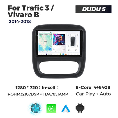 DUDU7 Vauxhall Vivaro Renault Traffic 2014-2021 Head Unit Car Stereo | Apple CarPlay & Android Auto