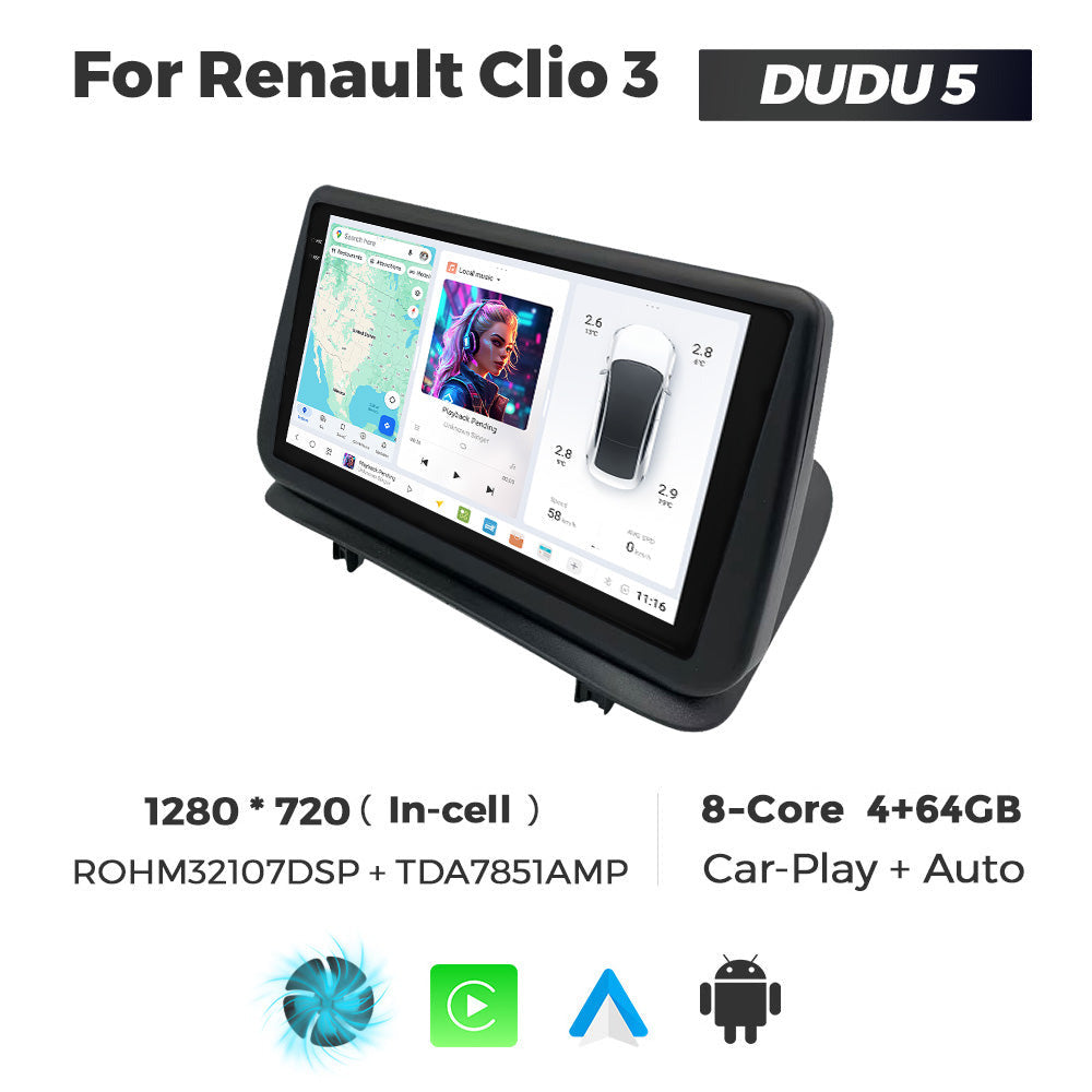 DUDU7 Renault Clio 3 2005-2014 Head Unit Car Stereo | Apple CarPlay & Android Auto