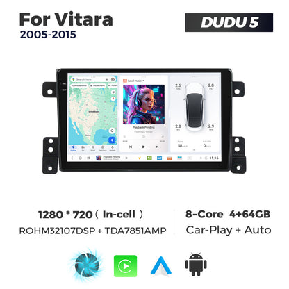 DUDU7 Suzuki Vitara 2005-2015 Head Unit Car Stereo | Apple CarPlay & Android Auto