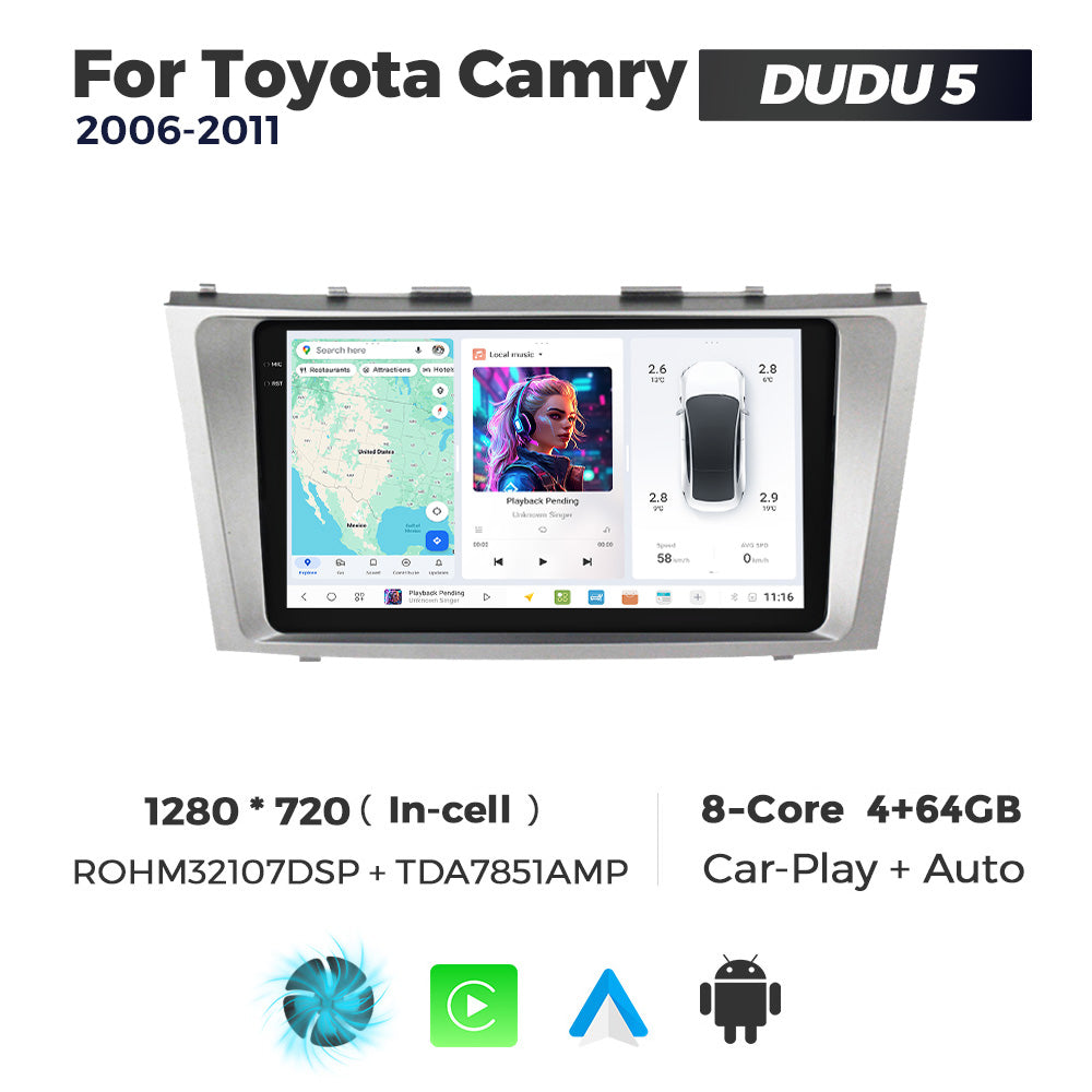 DUDU7 Toyota Camry 2006-2011 Head Unit Car Stereo | Apple CarPlay & Android Auto