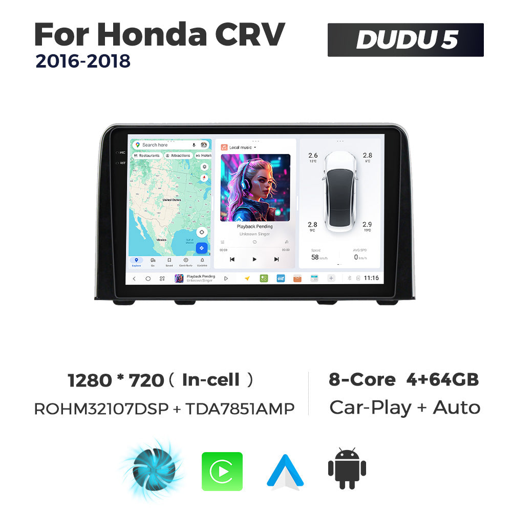 DUDU7 Honda CRV 2017-2022 Head Unit Car Stereo | Apple CarPlay & Android Auto