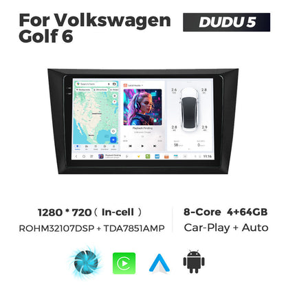 DUDU7 Volkswagen Golf MK6 B6 2007-2012 Head Unit Car Stereo | Apple CarPlay & Android Auto
