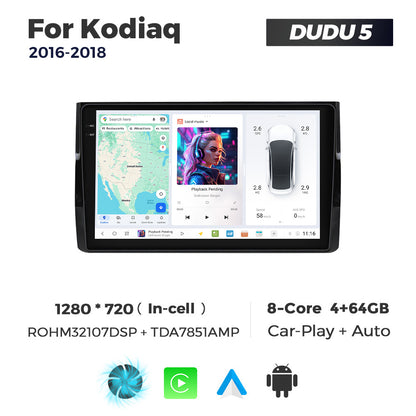 DUDU7 Skoda Kodiaq Karoq 2016-2021 Head Unit Car Stereo | Apple CarPlay & Android Auto