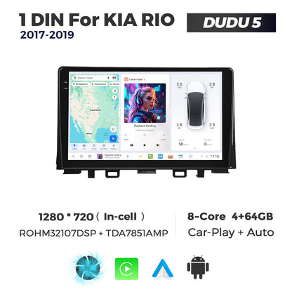 DUDU7 Kia Rio 2017-2019 Head Unit Car Stereo | Apple CarPlay & Android Auto