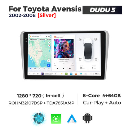 DUDU7 Toyota Avensis 2002-2008 Head Unit Car Stereo | Apple CarPlay & Android Auto