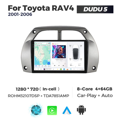 DUDU7 Toyota RAV4 2001-2006 Head Unit Car Stereo | Apple CarPlay & Android Auto