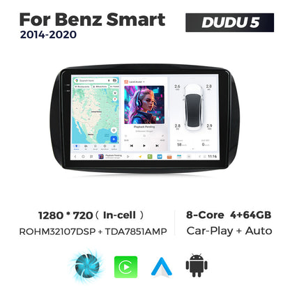 DUDU7 Smart Fortwo Forfour 2015-2020 Head Unit Car Stereo | Apple CarPlay & Android Auto