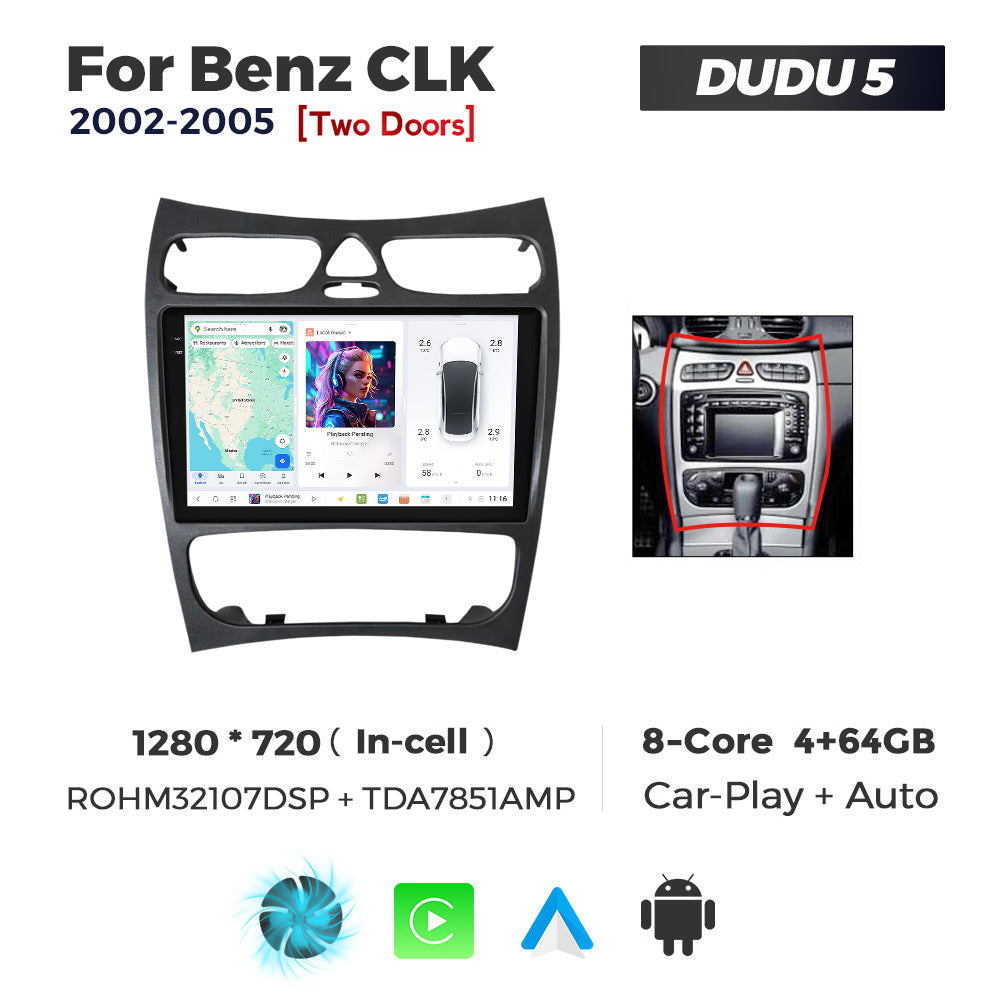 DUDU7 Mercedes CLK 2002-2005 Head Unit Car Stereo | Apple CarPlay & Android Auto