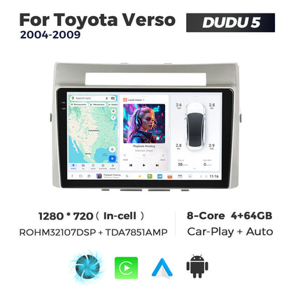 DUDU7 Toyota Verso 2004-2009 Head Unit Car Stereo | Apple CarPlay & Android Auto