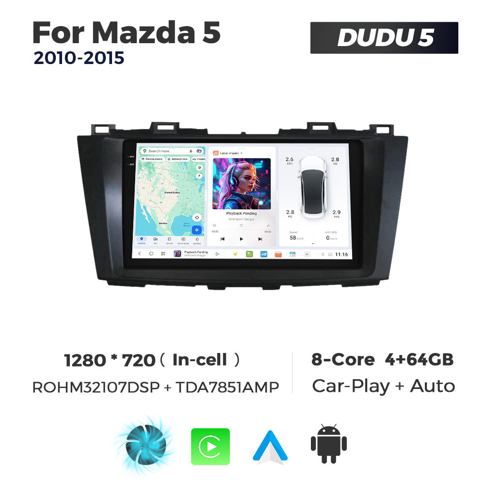 DUDU7 Mazda 5 2010-2015 Head Unit Car Stereo | Apple CarPlay & Android Auto
