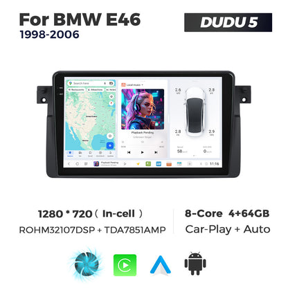 DUDU7 BMW 3 Series Е46 1998-2006 Head Unit Car Stereo | Apple CarPlay & Android Auto