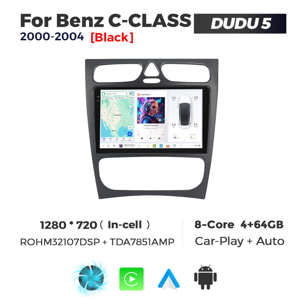 DUDU7 Mercedes C-Class 2000-2004 Head Unit Car Stereo | Apple CarPlay & Android Auto