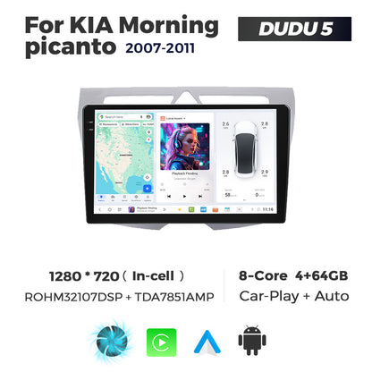 DUDU7 Kia Picanto 2007-2011 Head Unit Car Stereo | Apple CarPlay & Android Auto