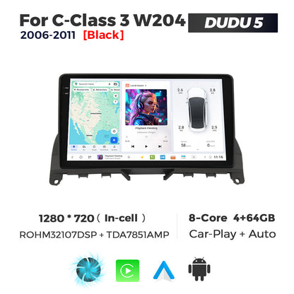 DUDU7 Mercedes C-Class 2006-2011 Head Unit Car Stereo | Apple CarPlay & Android Auto