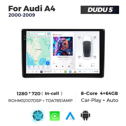 DUDU7 Audi A4 S4 RS4 2003-2008 Seat Exeo 2008-2013  Head Unit Car Stereo | Apple CarPlay & Android Auto