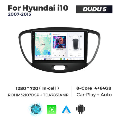 DUDU7 Hyundai i10 2007-2013 Head Unit Car Stereo | Apple CarPlay & Android Auto