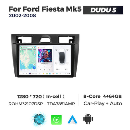 DUDU7 Ford Fiesta 2002-2008 Head Unit Car Stereo | Apple CarPlay & Android Auto