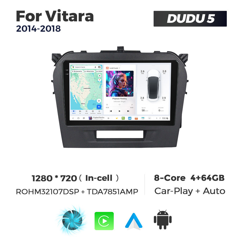DUDU7 Suzuki Vitara 2014-2018 Head Unit Car Stereo | Apple CarPlay & Android Auto