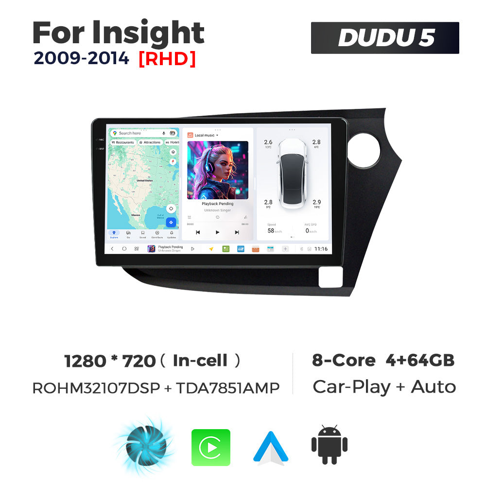DUDU7 Honda Insight 2009-2014 Head Unit Car Stereo | Apple CarPlay & Android Auto
